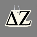 Paper Air Freshener Tag W/ Tab - Greek Letters: Delta Zeta